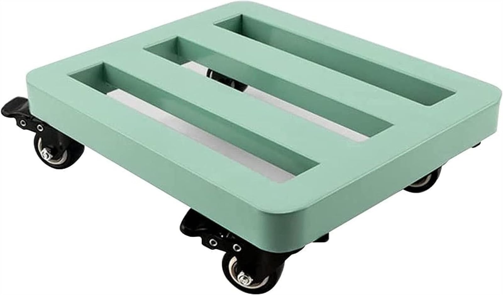 OLSKFUH Plant Dolly, Movable Planter Stand With Wheels, Round Flower Pot Caddy For Easy Plant Transport, Durable Plant Roller For Indoor And Outdoor Use,Green-30 * 30