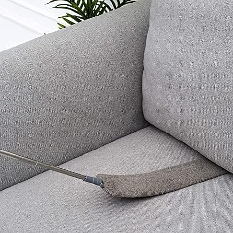 Hica Dust Cleaner Retractable Gap Dust Cleaning Artifact Flexible from 25 to 60 inches Microfiber Hand Duster Removable and Washable Gap Cleaning Brush for Home & Kitchen Cover