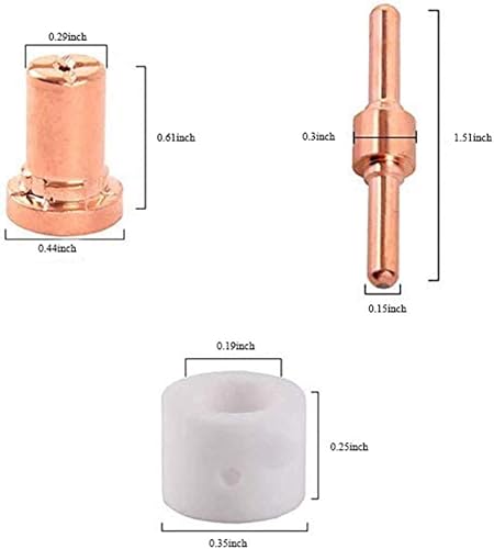 Miniatura 2 de Consumibles de cortador de plasma se adapta a CUT40 CUT50 con antorcha cortador de plasma PT31 LG40 para RBC-400045005000D 40 PCS electrodo de