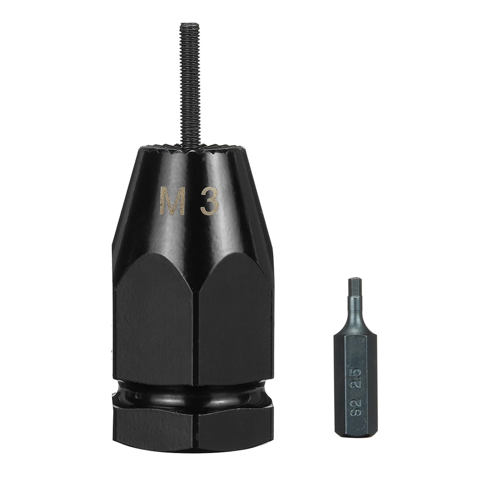 Elektryczny Pistolet Nitowy Ręczny Nit Nakrętka Głowica Pistoletu Adapter Wysokiej Jakości Nitownica Kompatybilna Z Rivnut Akcesoria Narzędziowe Do Nakrętek M3 M4 M6 M8 M10 M12 (Color : M3)
