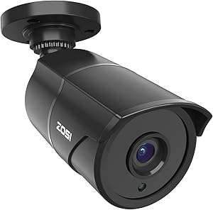 ZOSI 2MP 1080p 1920TVL HD-TVI Home Security Camera Outdoor Indoor with Audio Recording,36PCS LEDs,120ft Night Vision, 105°View Angle, Weatherproof Surveillance CCTV Bullet Camera (Black Color) asin的图片