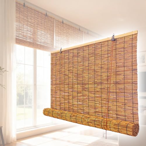 Estores De Bambú, Persianas De Bambu Natural, Tejido A Mano Cortinas De Caña, 40 55 60 65 70 85 105 110 120 125 140 150 155 160 170 180cm De Ancho