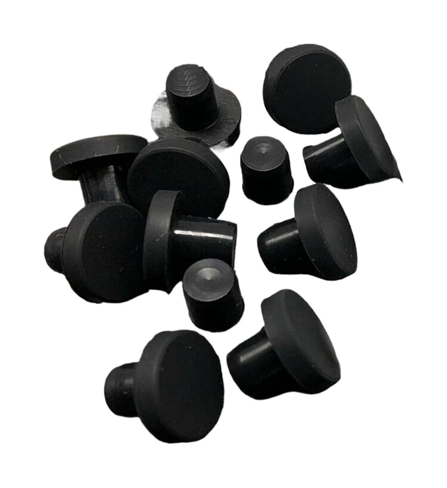 Solid Silicone Rubber Hole Plugs Seal Round Bore 2.7-15mm Black(8.5mm(5pcs))