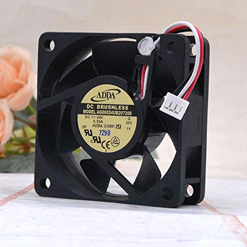 ADDA 24V 0.19A AG0624UB207200 6020 Inverter 6cm Stop Alarm Cooling Fan