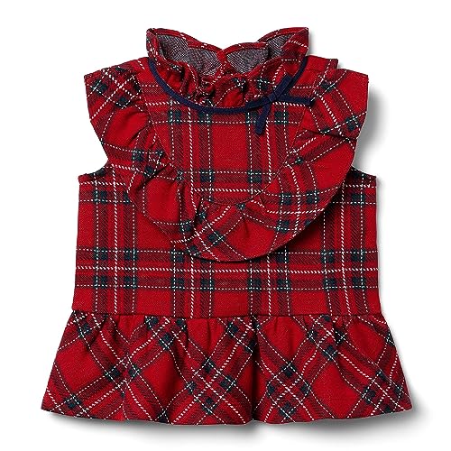 Janie and Jack Girl's Plaid Peplum Top (Toddler/Little Kids/Big Kids)