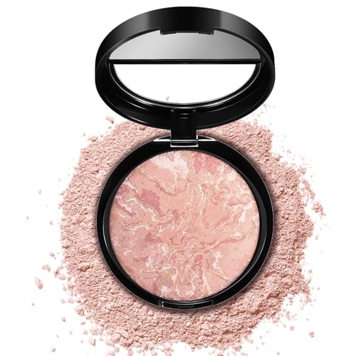 Image of Baked Luminous Pressed Powder-Glow-Infused Foundation,Highlighter & Setting Powder in One-Color-Correcting,Oil-Control,Long-Lasting Coverage for All Skin Tones 02