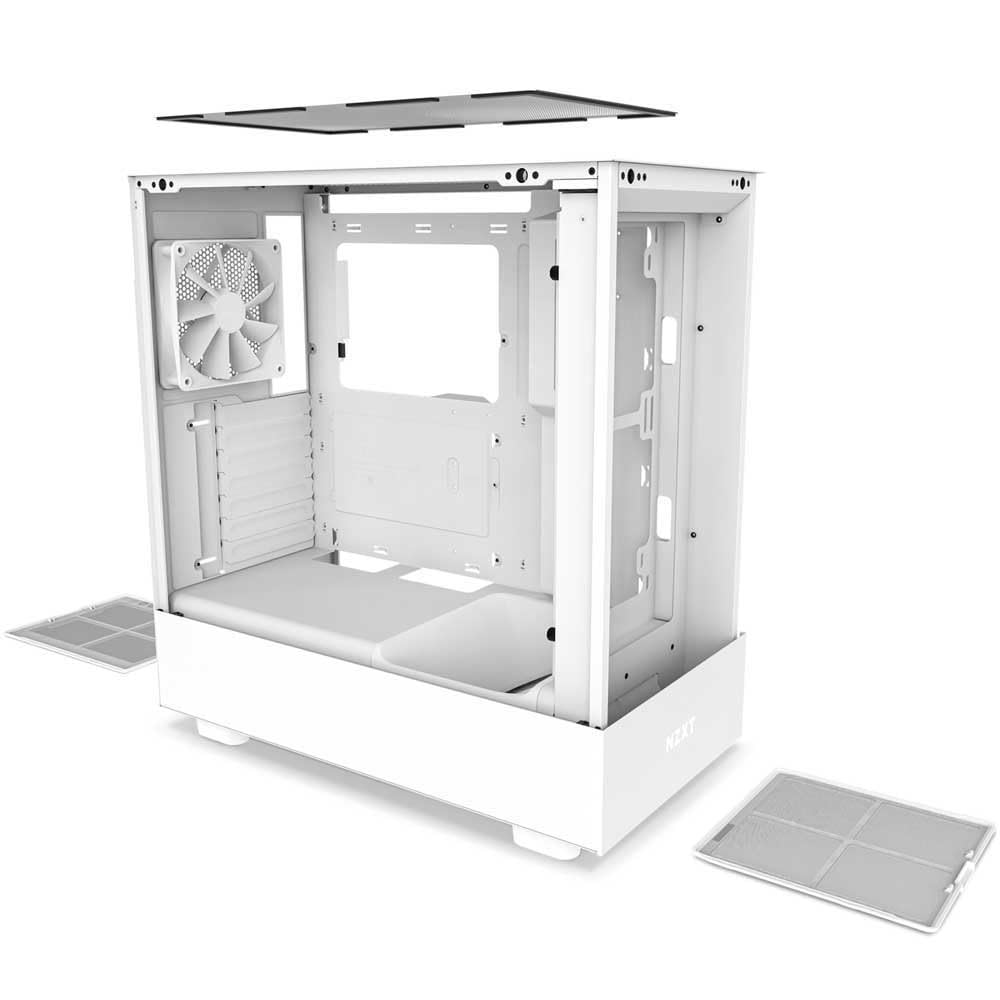 NZXT H5 Flow Cristal Templado USB-C/3.1 Blanca