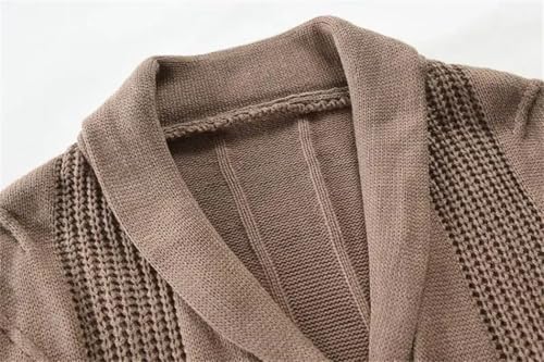 Men's Slim Fit Solid Color Single Button Casual Sweater Open Cardigan Fashionable3