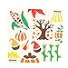 12 ~ Fall Nature Stencil Set ~ Plastic/Approx. 5