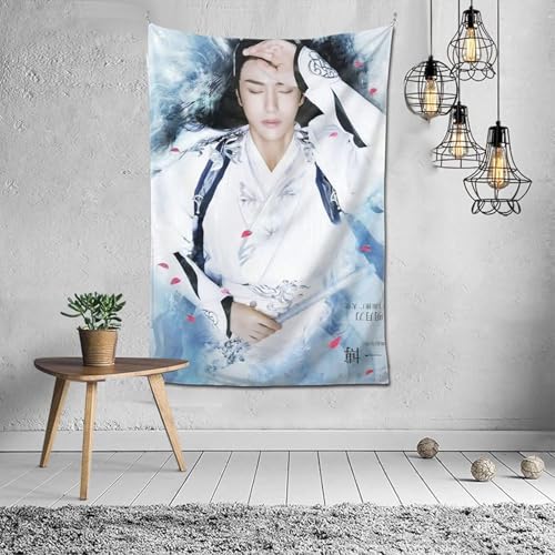 陳情令（魔道祖師）ワン・イーボー（王一博 タペストリー おしゃれ 壁掛け 壁飾り インテリア 家 リビングルーム ベッドルーム 模様替え 部屋 窓 個性プレゼント 布製 モダン 多機能 布ポスターのサムネイル