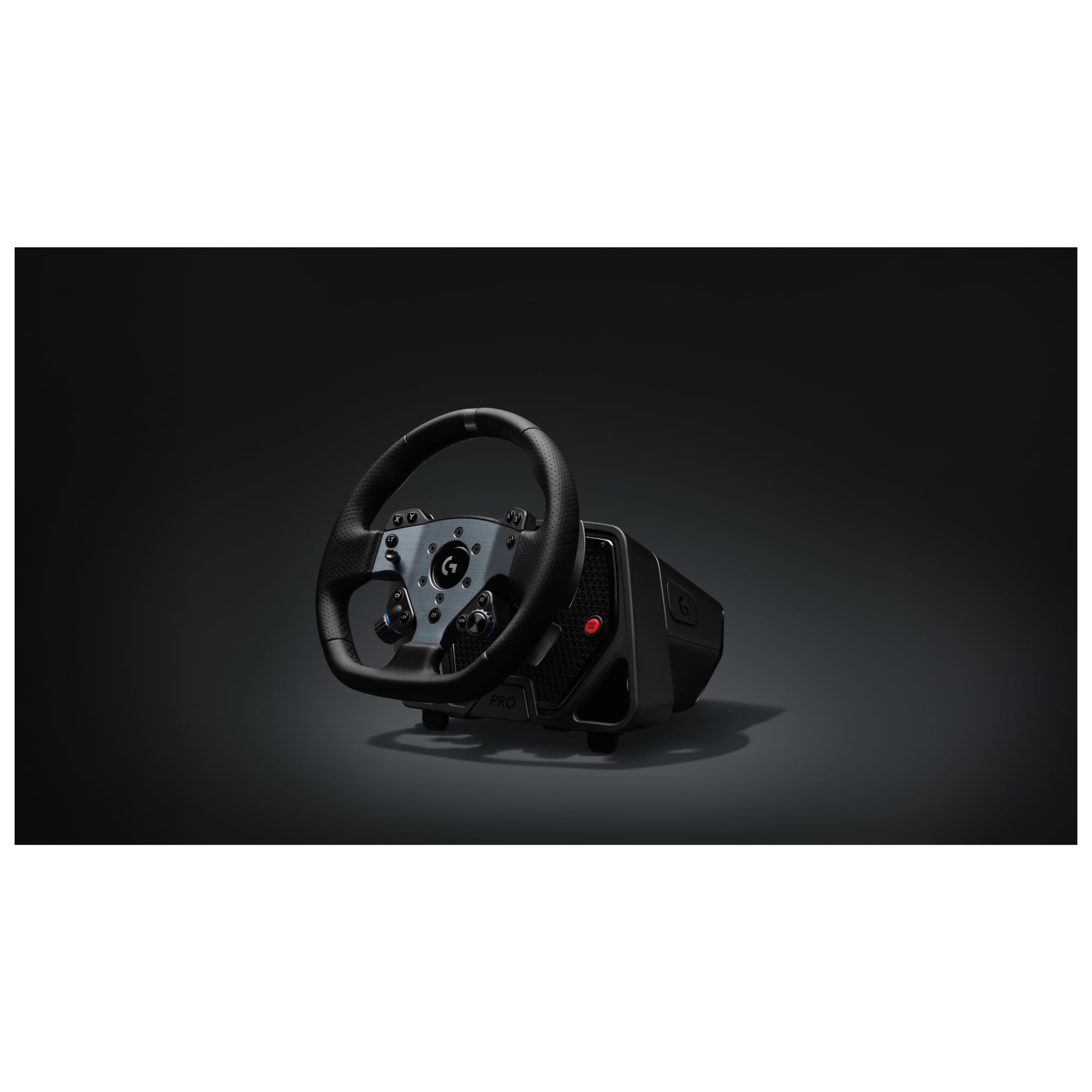 Logitech G PRO Racing Wheel, PC, fuerza de 11 N⋅m, accionamiento directo | Force Feedback TRUEFORCE, palancas magnéticas, doble embrague, pantalla OLED, desacople rápido, distribución PRO - Negro