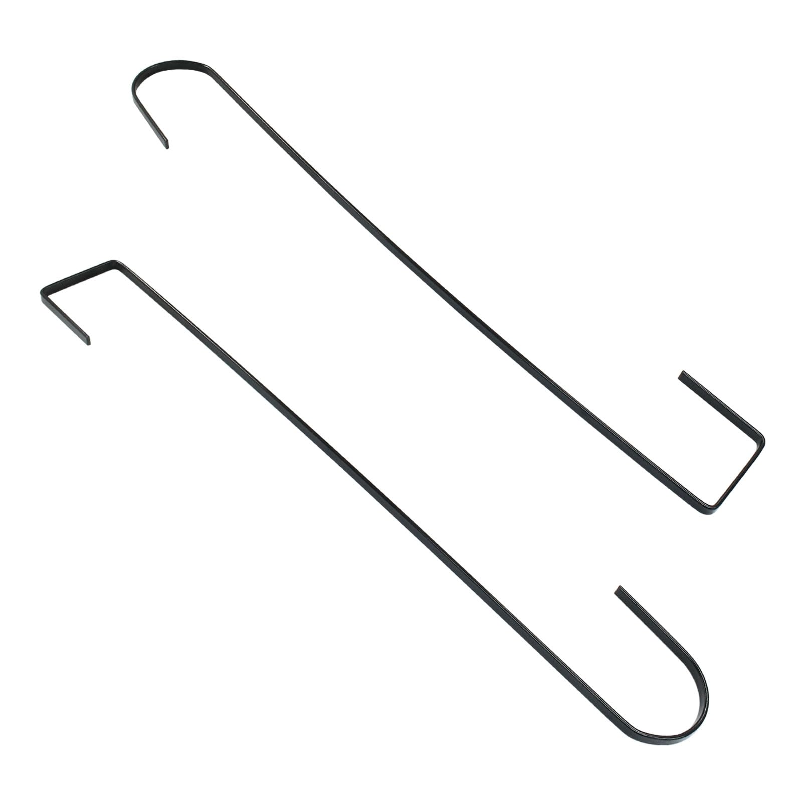 Kemcatui 2 Pack 15 Inch Wreath Hangers for Front Door, White Thin Wreath Holder, Over Door Metal Hook for Modern Door Decorations