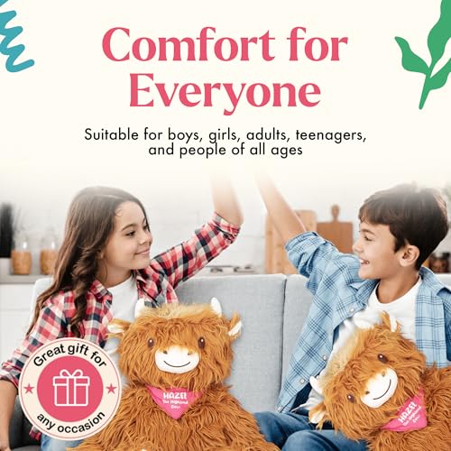 Image of Lilly's Love Weighted Stuffed Animal, 5lb | Sensory Plush for Kids & Adults | Machine Washable Plushie w /Removable Inner | Calming Weighted Stuffed Animal for Anxiety, Highland Cow