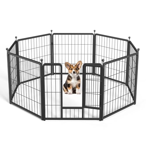 YSSOA Dog Playpen Indoor, Puppy Playpen Indoor Outdoor for Yard, Camping, RV, 24
