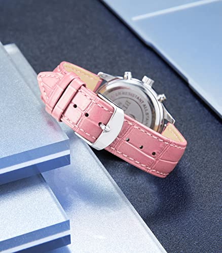Image of BINLUN Leather Watch Band Genuine Calfskin Replacement Watch Strap Quick Release Crocodile Pattern 10 Colors 13 Sizes for Men Women(10mm,12mm,14mm,16mm,17mm,18mm,19mm,20mm,21mm,22mm,23mm,24mm)