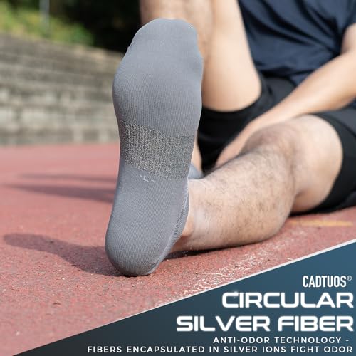 Compression Silver Ankle Socks Odor Control Lightweight Arch Support Fit Performance Low Cut Athletic Running Socks 2 Pairs2