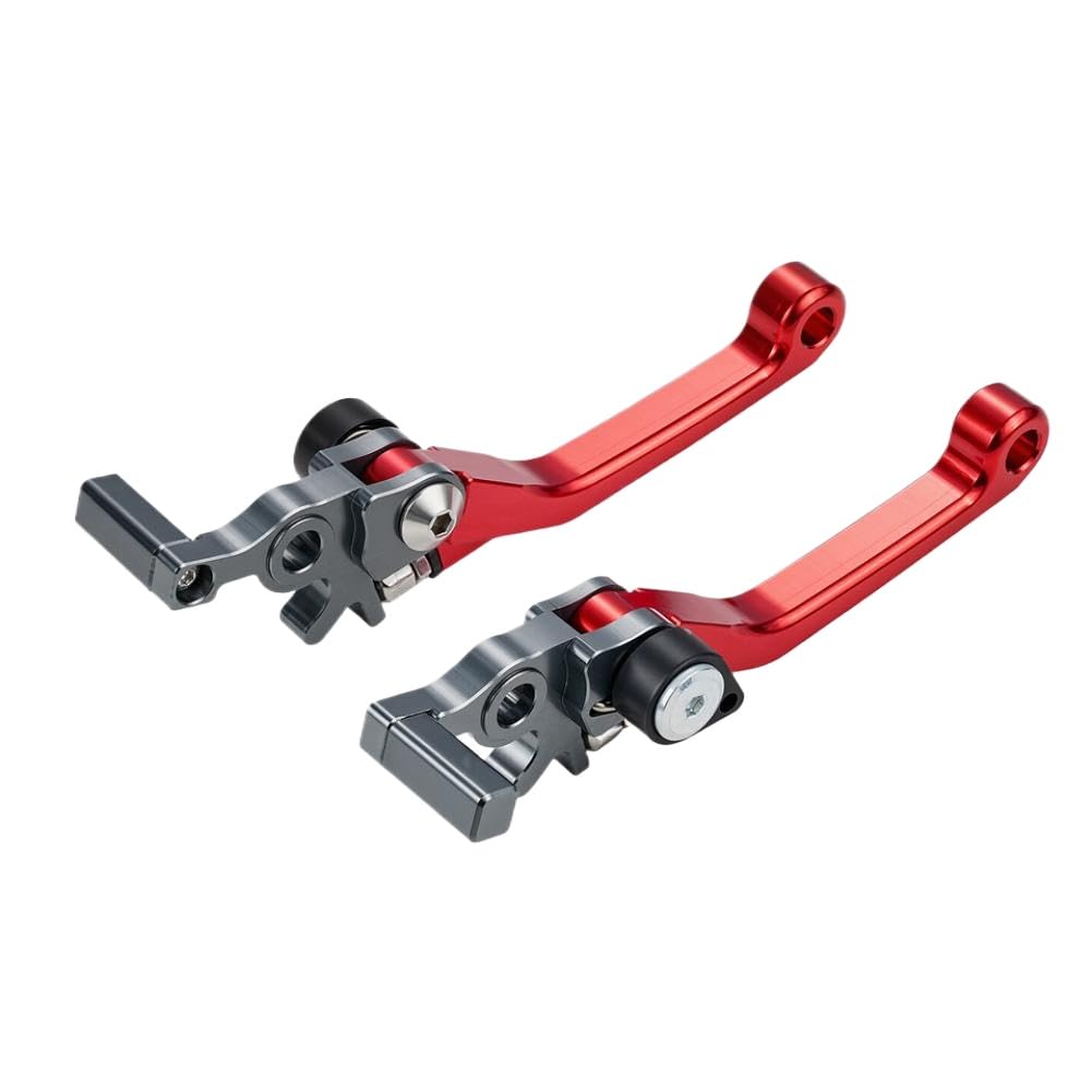 BUxqWYgmm Motorcycle Brake and Clutch Levers Aluminum Compatible with in 10(Red; Ships from: China Mainland)