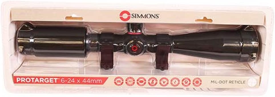 Simmons SIM62444 6-24x44 ProTarget Black FC WP/FP T Turrets