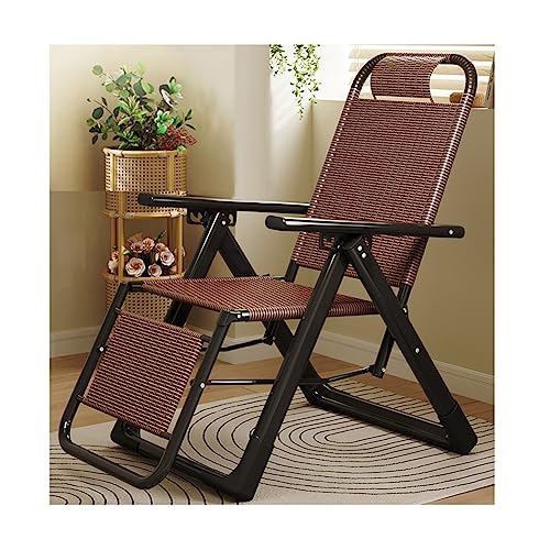 Chaise inclinable pliante zéro gravité rotin salon de patio réglable chaises en osier