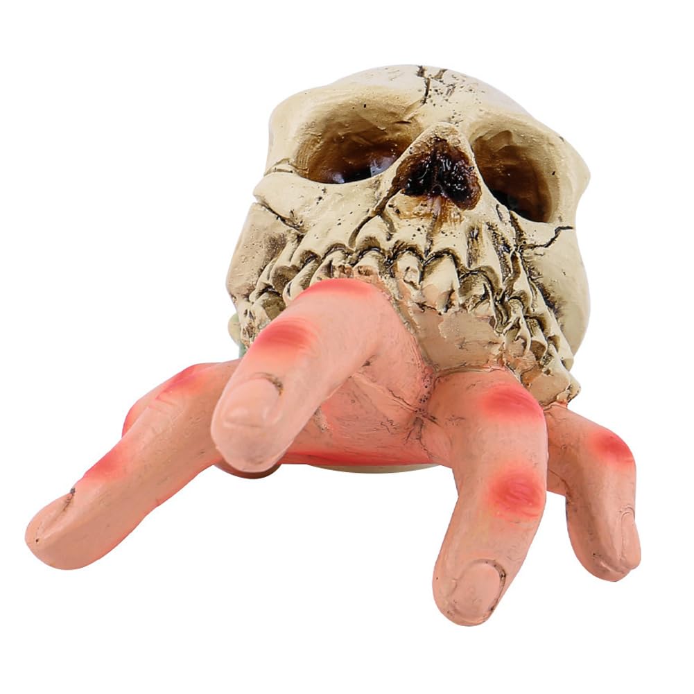 SWZY Halloween Fingercrab Decor, Halloween Skeleton Figurines, Fake Skeleton Spooky Prank Props Realistic Halloween Skull Finger For Haunted House Halloween Themed Party Decoration Props