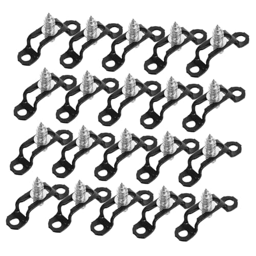 Cabilock 20pcs u Shaped Tube Clamps Stainless Steel Pipe Clamp Set Mother Fastener for Furniture Assembly