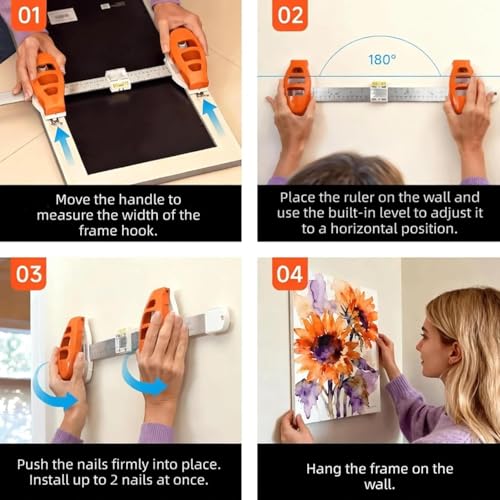 Level Ruler with Magnetic Nail Starter