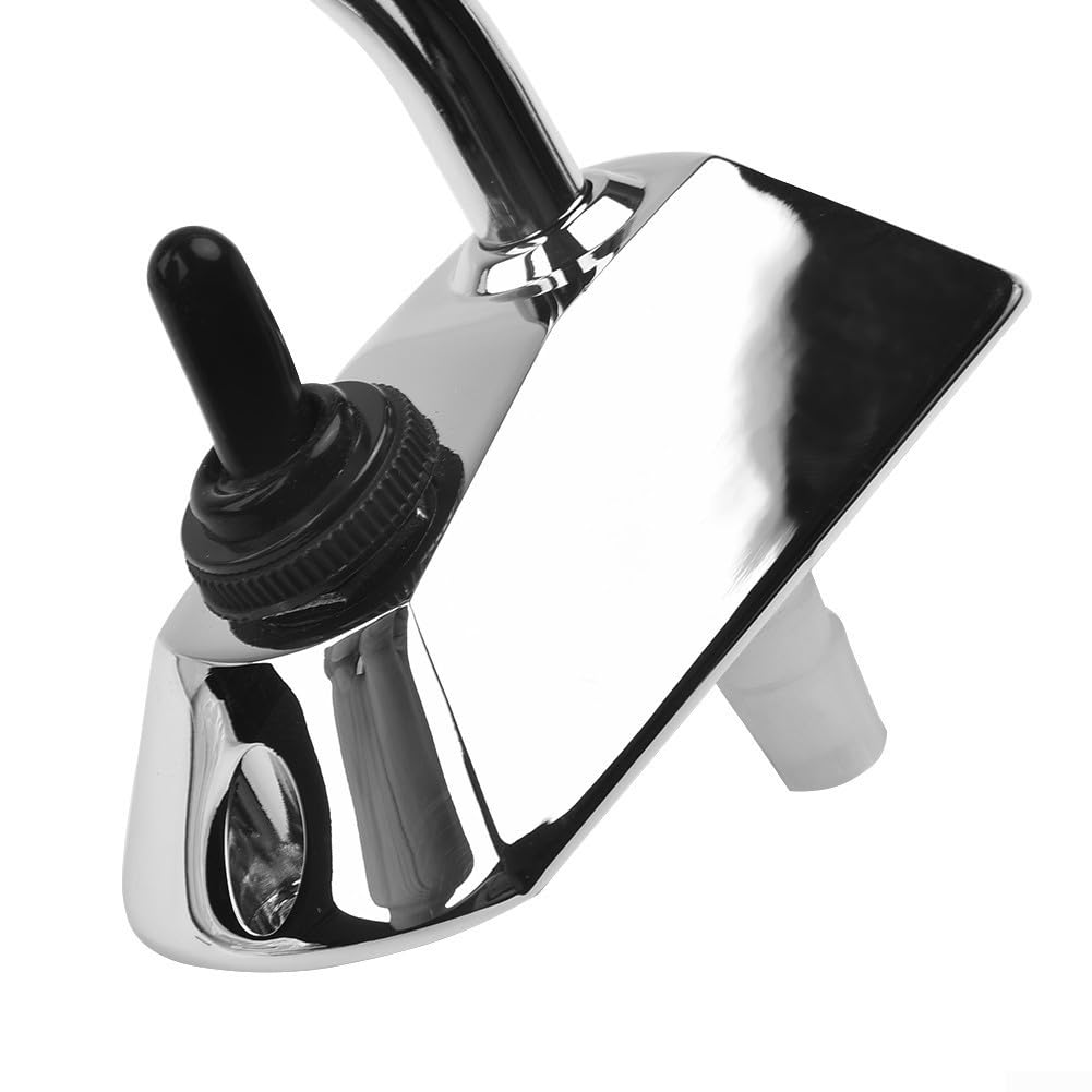 Robinet d'eau électrique en acier inoxydable 12 V avec interrupteur, robinet en alliage de zinc pour bateau, caravane, camping-car, rotation à 360°