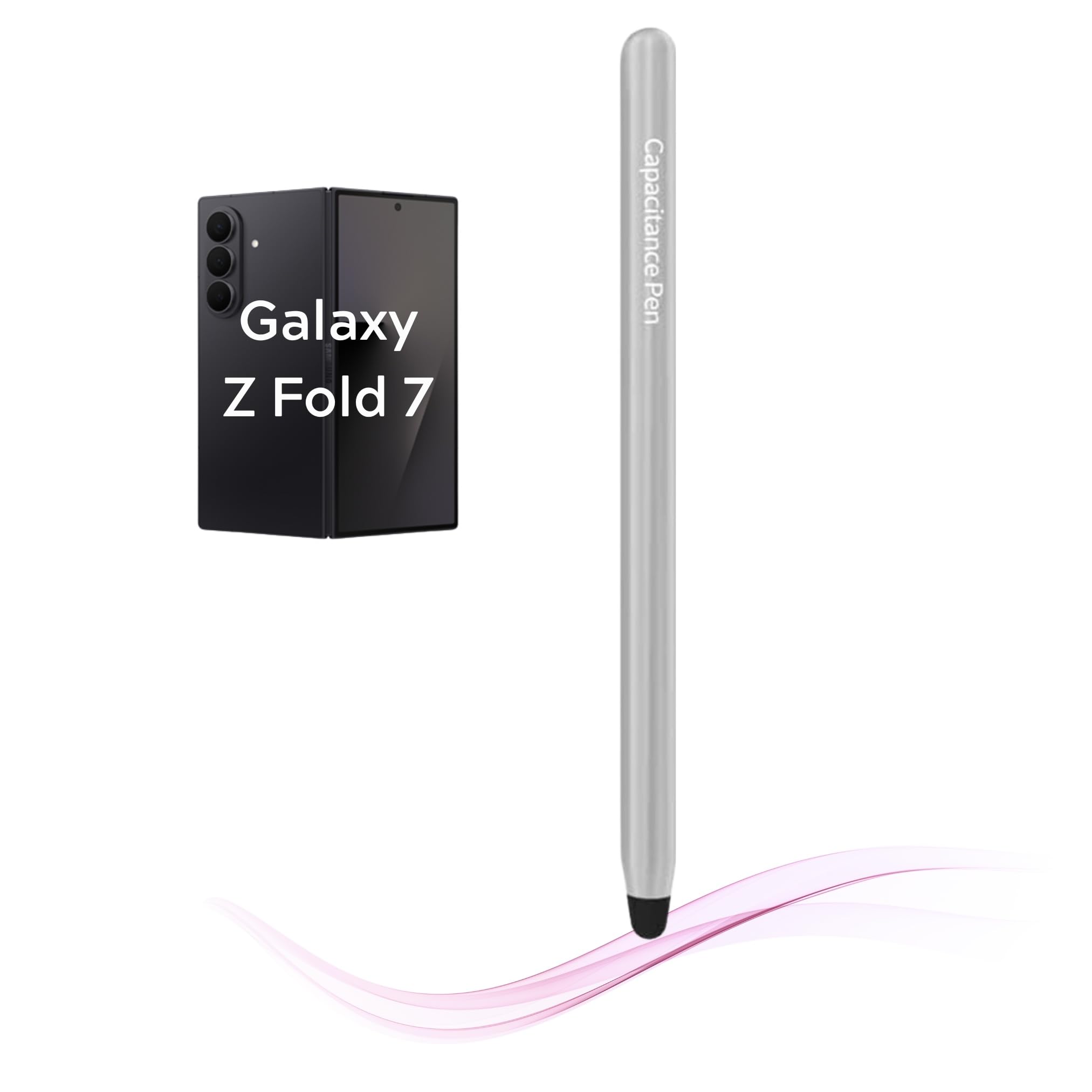 Stylus Pen for Galaxy Z Fold 7 5G Fold Edition Replacement, Capacitive Stylus Touch Pen Compatible with Samsung Galaxy Z Fold7, Fold 6 5G Phone (Gray)-image-24