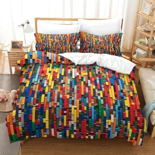 Parure de lit 140x200 anti-plis en microfibre douce imprimé 3D - 2