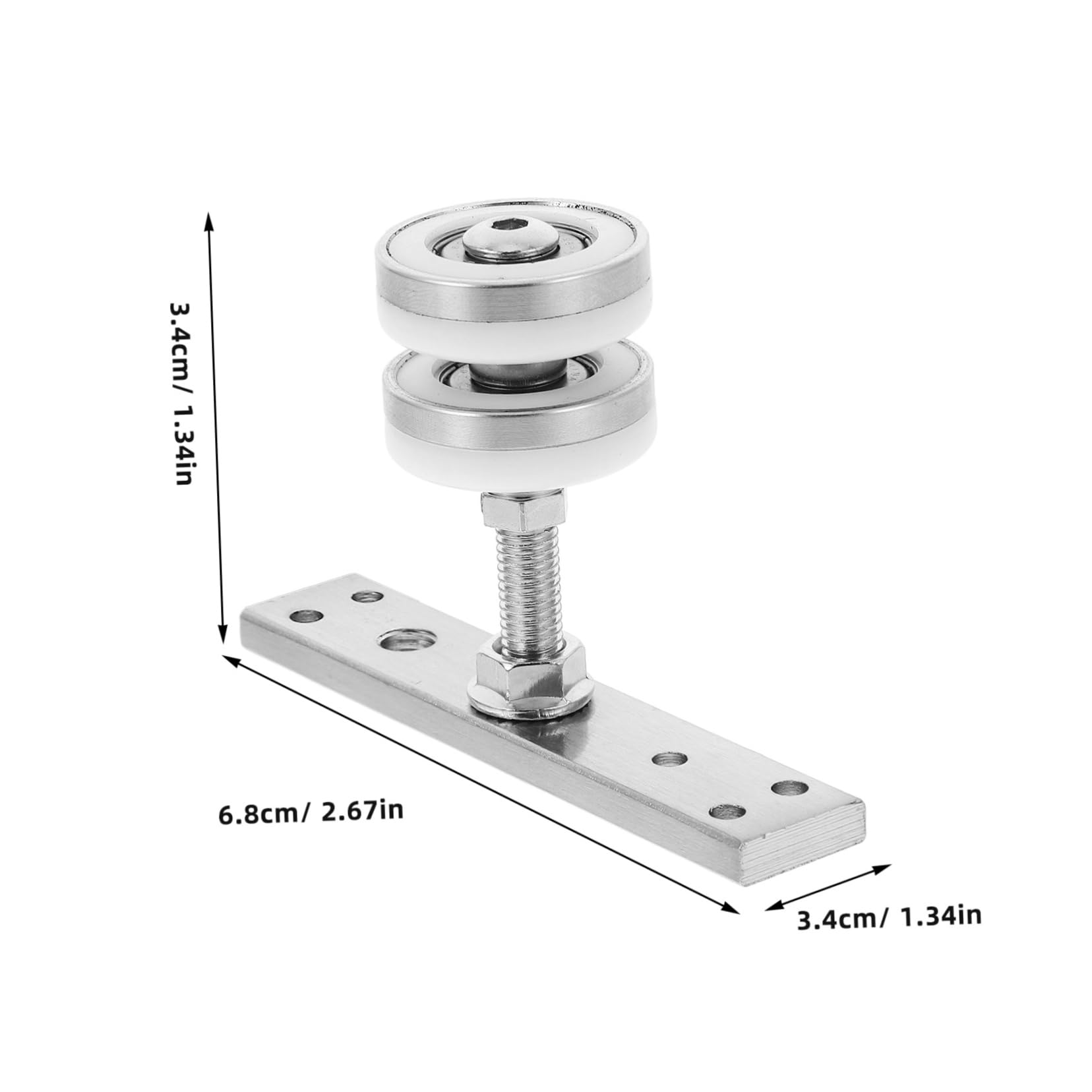 FELTECHELECTR Guide Pulley Hidden Door Hardware Hidden Bookcase Door Trailer Drag Rollers Sliding Screen Door Track Professional Car Parts Trolley Sliding Glass Door Wheels Wen Silver Nylon