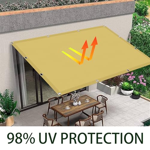 Voile d'ombrage étanche grand format 5.5x6.5m imperméable extérieur - 4