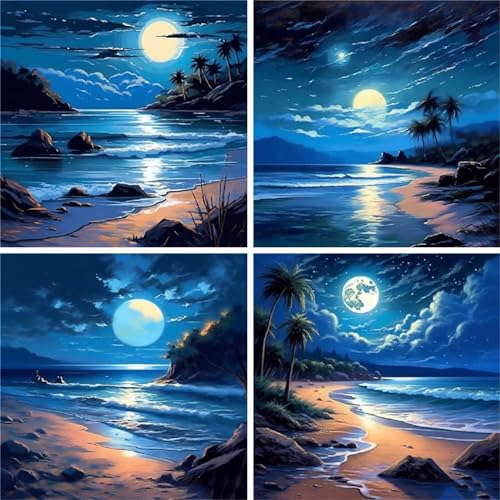 Loisirs Créatifs Peinture Diamant Clair lune Kit Complet Anti-Stress Lac