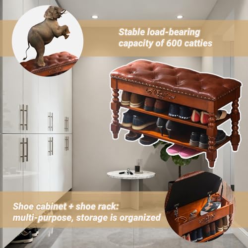 Banc de rangement à chaussures d'entrée pour vestibule épuré