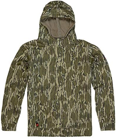 Mossy Oak Camo Men Hunting Hoodies Vintage, Original Bottomland, Large