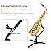 Saxophone Stand, Alto Tenor Sax Stand Stable Support with Portable Triangle Base for Home Stage Use