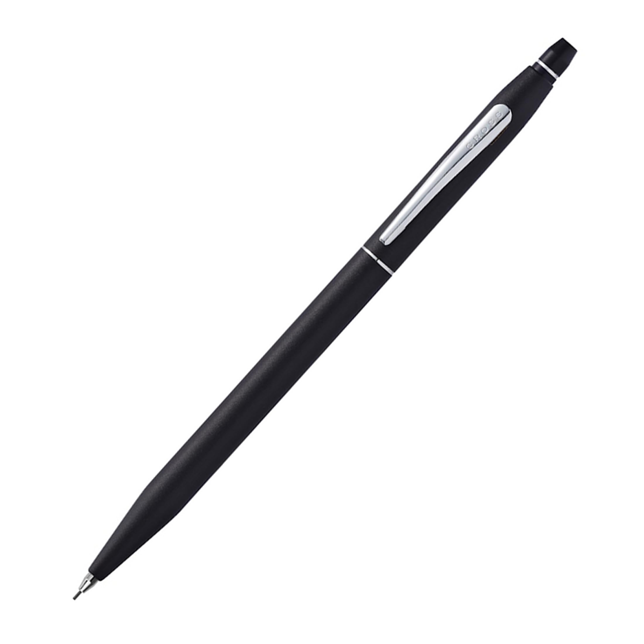 Cross Click - Matita ricaricabile presentata in una confezione regalo per tutti i giorni, punta media, inchiostro nero, nero e cromato