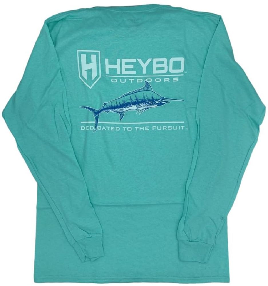 Heybo Outdoors Hunting and Fishing Reef Performance Adult LS T-Shirt 30+ UPF Performance Fabric