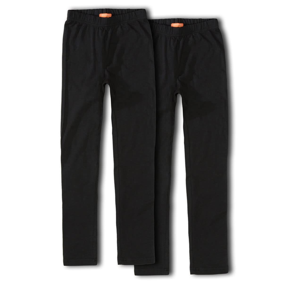 Leggings para niña, Ropa Niña, Pack Doble, Cómodos, Elásticos, Resistentes, Versátiles, Combinables, Color Negro, Talla 140-176, 176 cm
