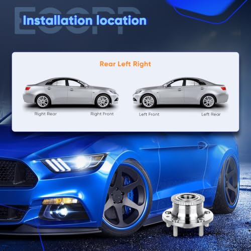 Image of ECCPP 2-Piece 512269 Rear Wheel Hub Bearing for Mazda Protege 2000-2003 | for Mazda MPV 1989-2006 5 lugs w /ABS Sensor Pre-Greased Sealed