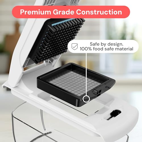 Fullstar The Original Pro Chopper - Vegetable Chopper and Spiralizer, Food Chopper with Container, Fruit Slicer, Kitchen Gadgets & Accessories, Home Essentials (All in 1, White)
