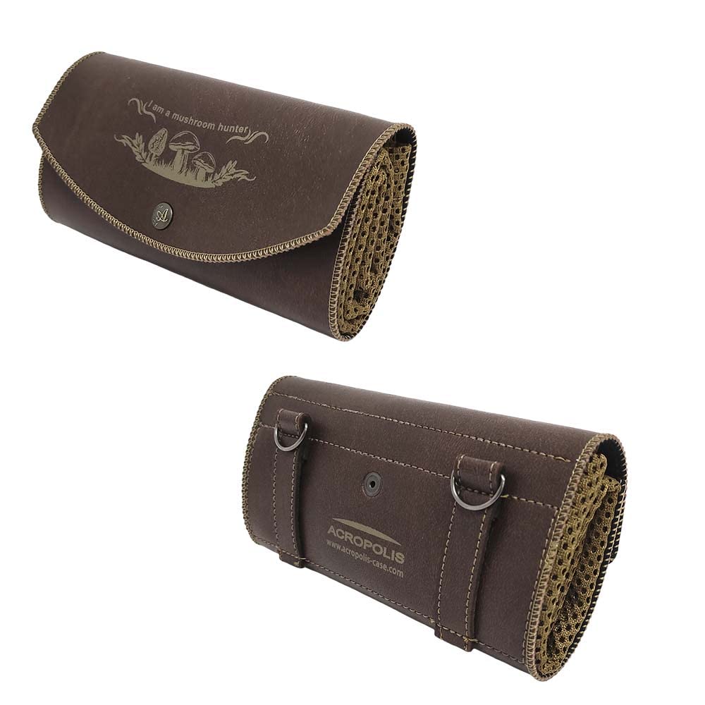 Acropolis Morel & Pilz Jagdtasche - Futtertasche für Pilze - Haversack Crossbag - Futtertasche für Wandern, Camping, Jagd, Khaki, Medium