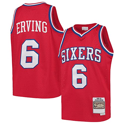 Amazon.com: Julius Erving Philadelphia 76ers #6 Red Youth 8-20