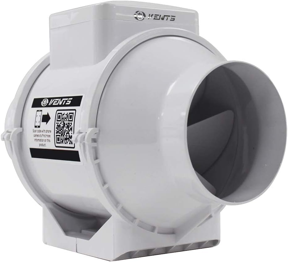 VENTS UK 4 inch Loft Mounted Inline Shower Ceiling Powerful Ventilation ...