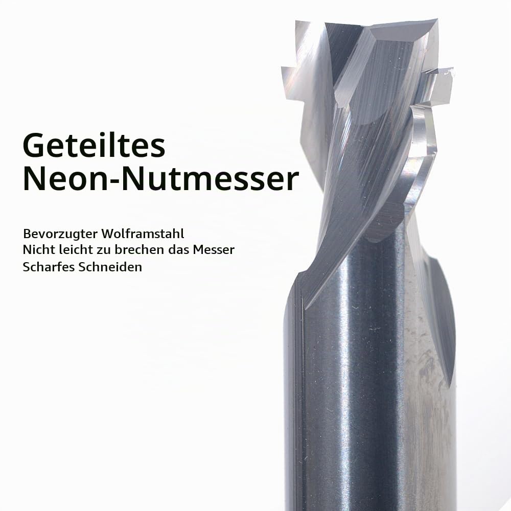 1Pcs CNC Router Bits Gravur Cutter 6mm Neon Light Strip Schlitz Bits Wolframkarbid Stahl End Mill Neon LED Lichter Schlitz Fräser für Polystyrol Acryl
