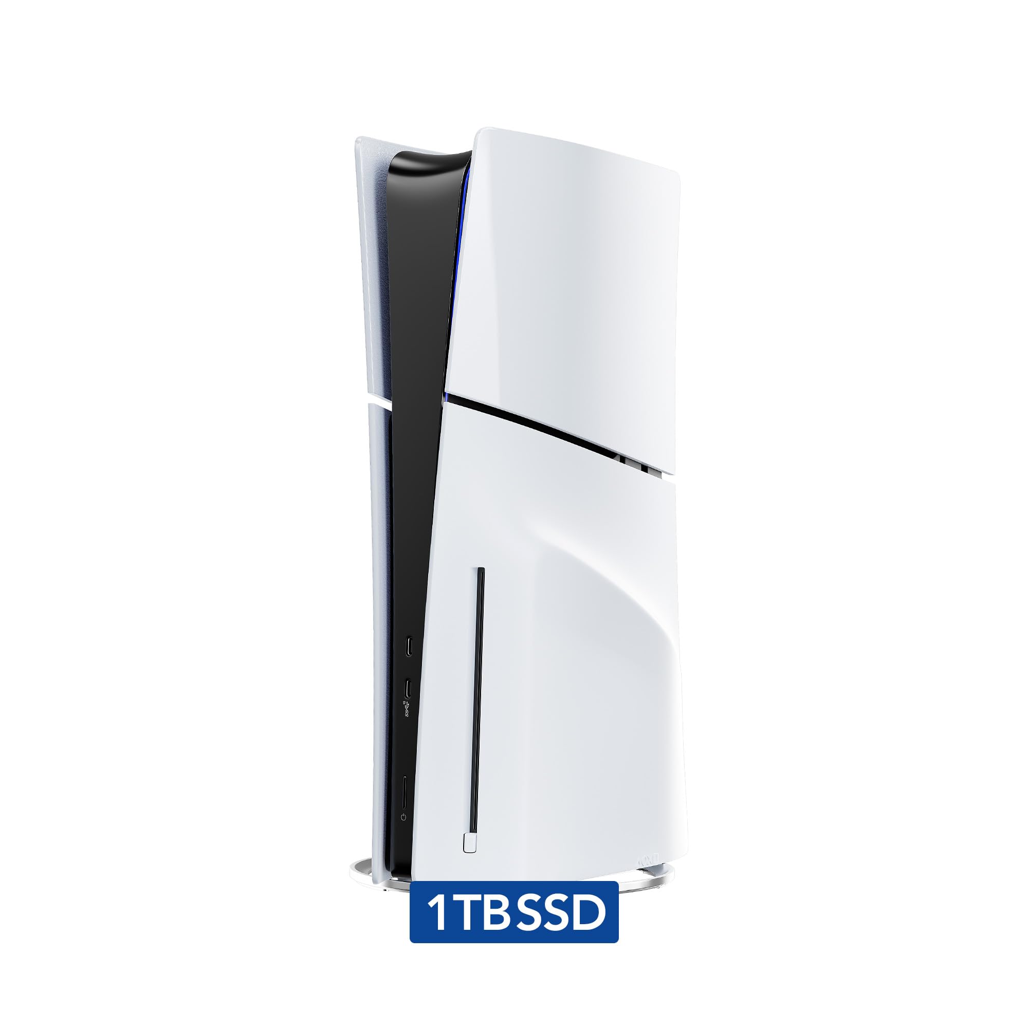 PlayStation 5 Slim Disc with 1TB SSD Storage, Console Only - PS5 Gaming System, White (Renewed) [video game] thumbnail 2