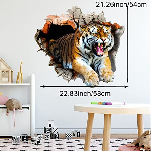 Vinilo Decorativo 3D Tigre Roto Juego de 2 Piezas miniatura 4