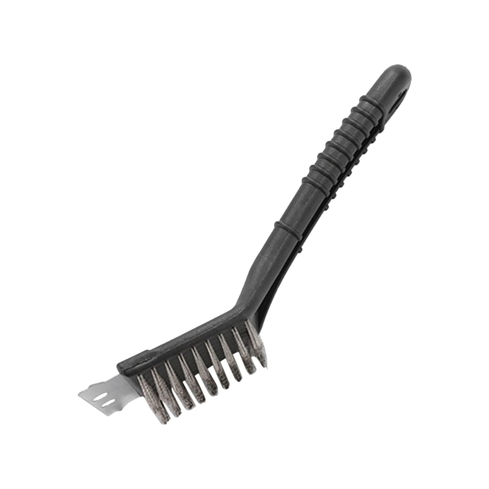 BBQ Grill Cleaner Brush Metal Scraper Steel Wire Brush Tool with Comfortable Grill Accessories Hose Brush Aquarium (Black, One Size)
