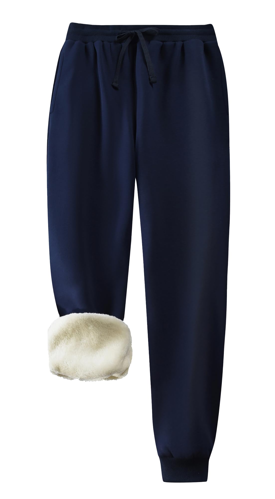 KOMANA Mens Sherpa Cotton Sweatpants Fleece Warm Winter Pants for Men