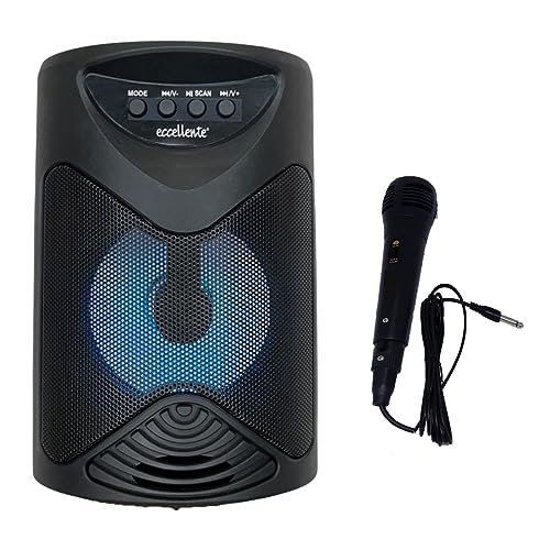 Eccellente Bluetooth Speaker Mini Tower Party Wireless,Portable,Karoke MIC,Black