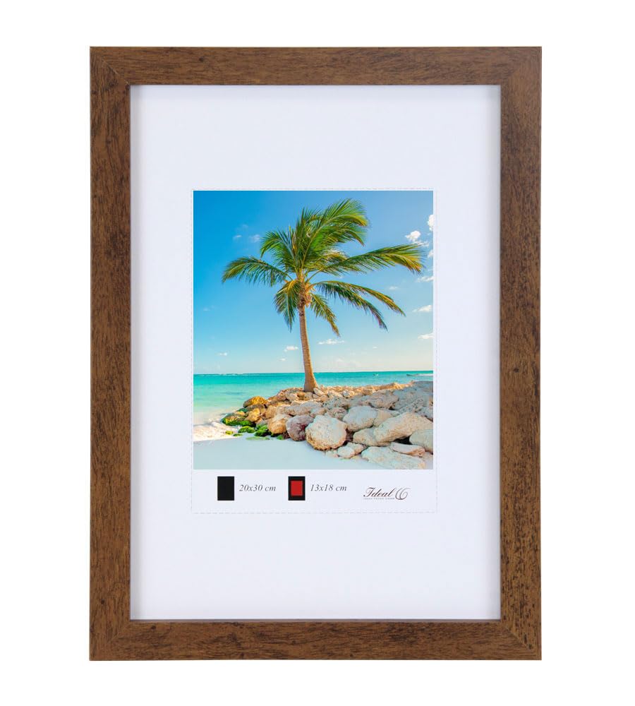 Holz Bilderrahmen Plexi Lifestyle Foto Rahmen Collage Wanddeko Poster HR25: Farbe: Braun | Format: 30x45